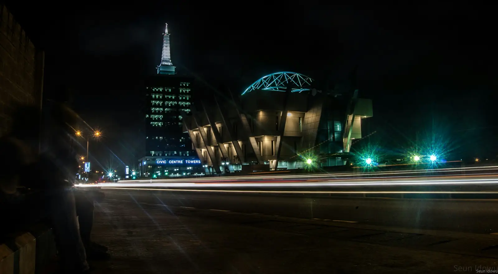 Victoria Island, Lagos, lit up at night